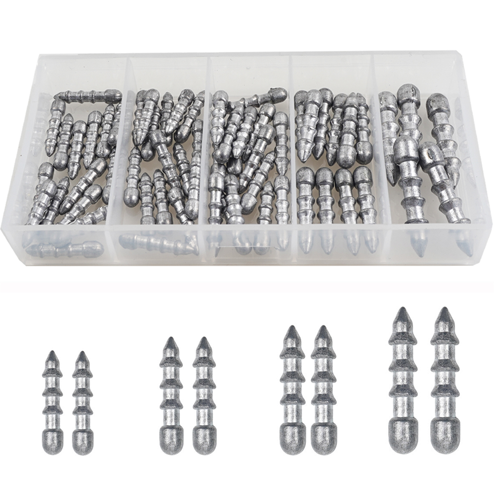 Fishing Equipment Tackle - 60pcs Nagel gewichte Wurm Angeln Platinen