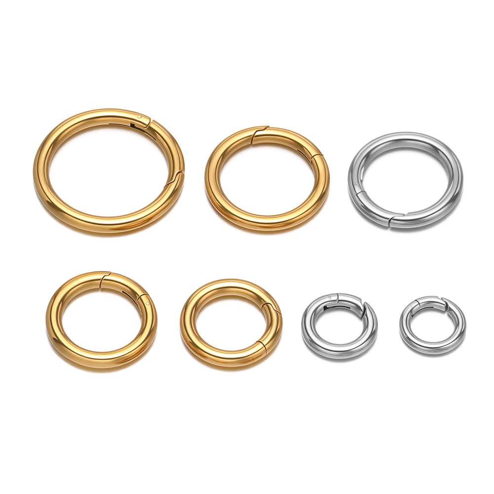 Circle Hook Set - 2 Teile/los Runde Federverschlüsse Edelstahl Vergoldet