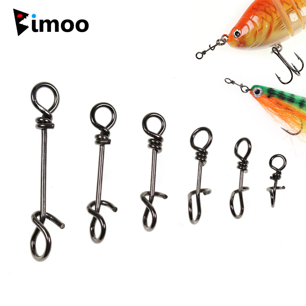 Fishing Equipment Tackle - Bimoo 50 Stück Edelstahl Schnellverschluss-Klemmverschlüsse für