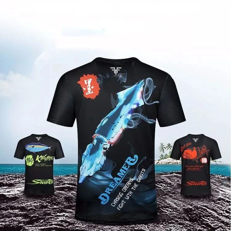 Fishing Equipment Tackle - Kurzärmliger Angelanzug mit Eisseide, schnell trocknendes