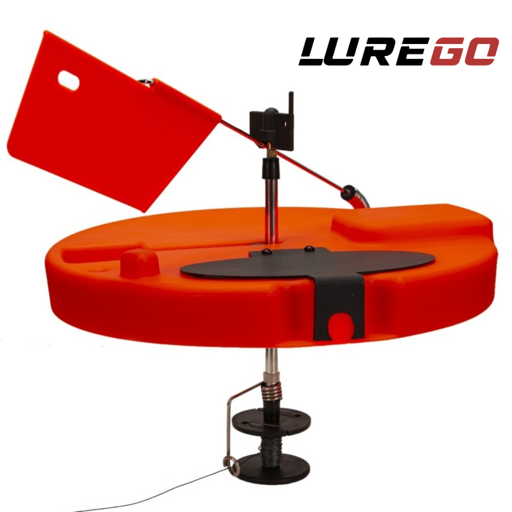 Ice Fishing Tip Up - 1 Stück All-in-One Eisfischen-Köderfalle | Orange-Rote