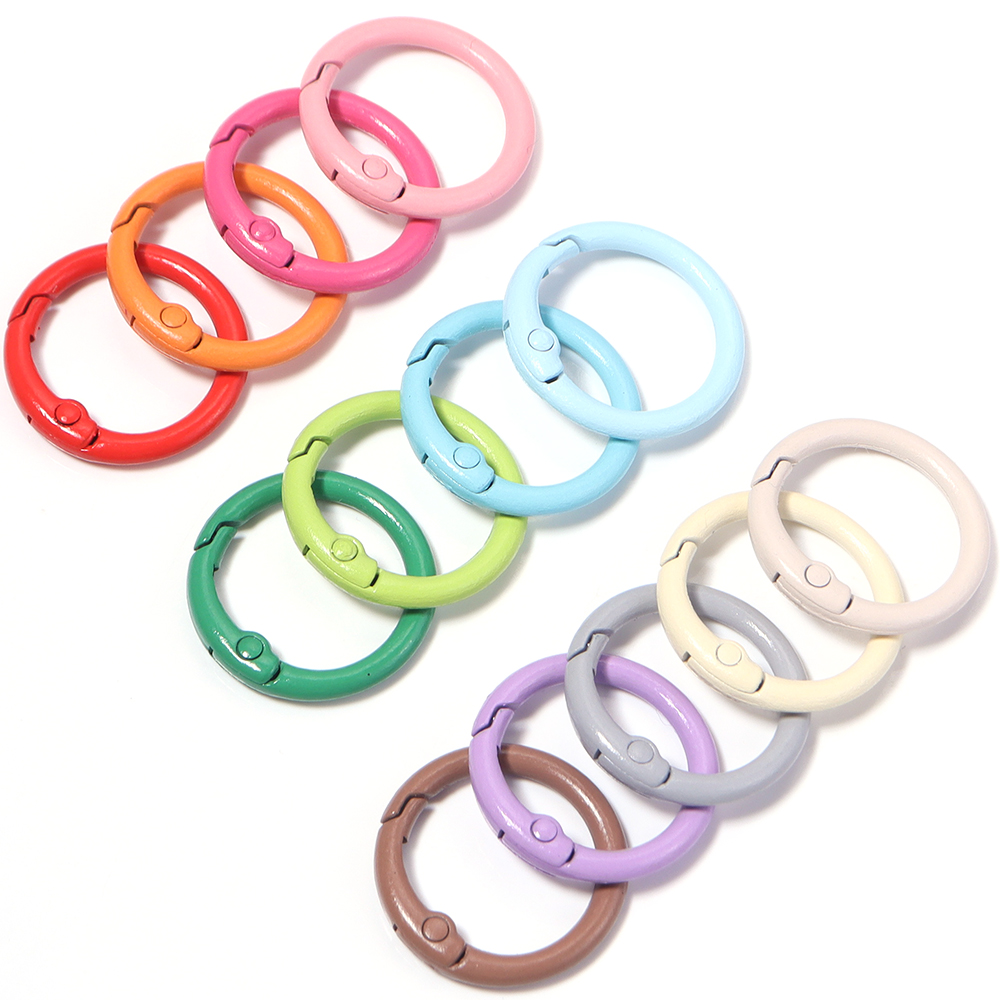 Circle Hook Set - 20 Stück Metall-O-Ring-Federverschlüsse für DIY-Schmuck, Öffnbare