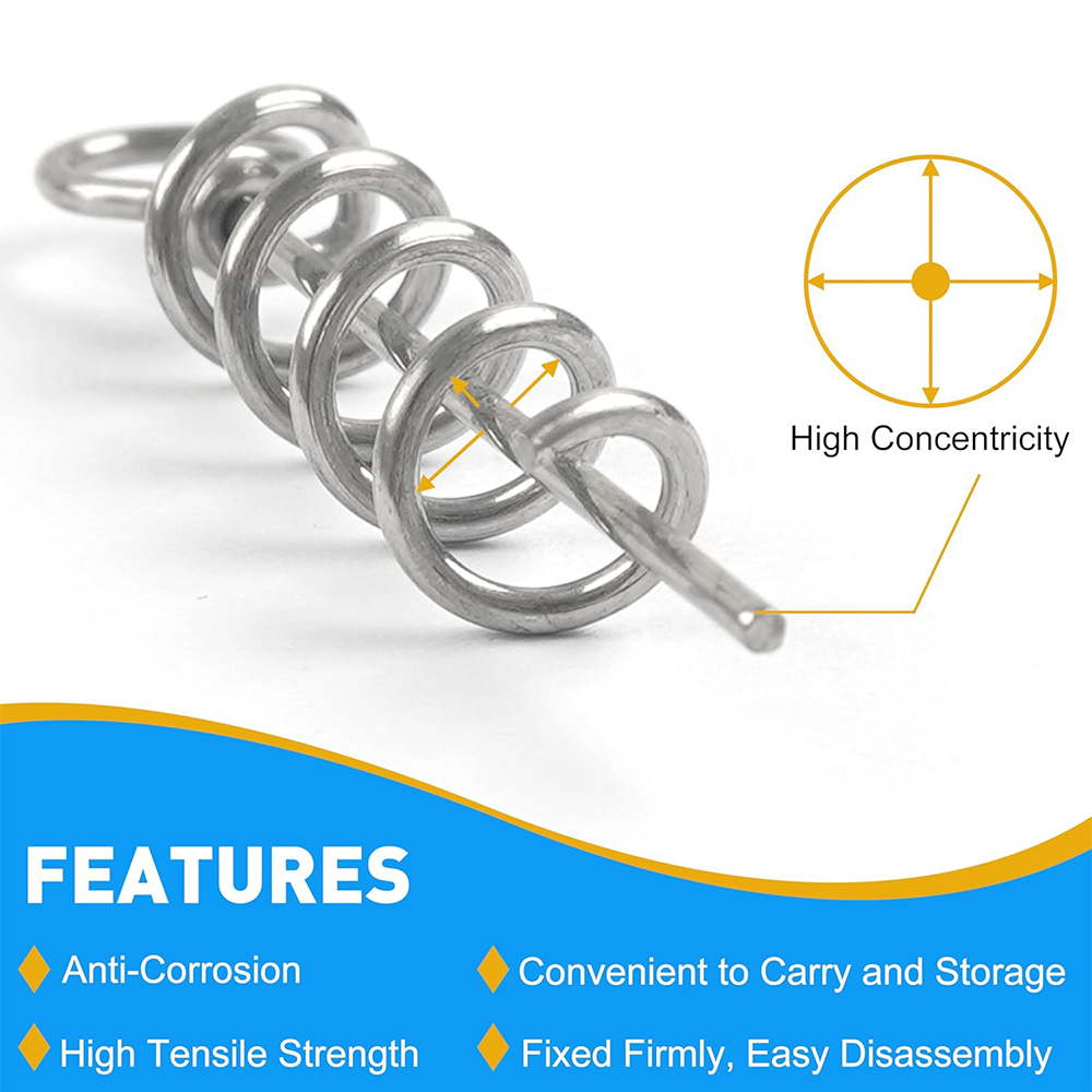 50Pcs Frühling Twist Lock Ange – Fishing Equipment Tackle Bewertung und Preis
